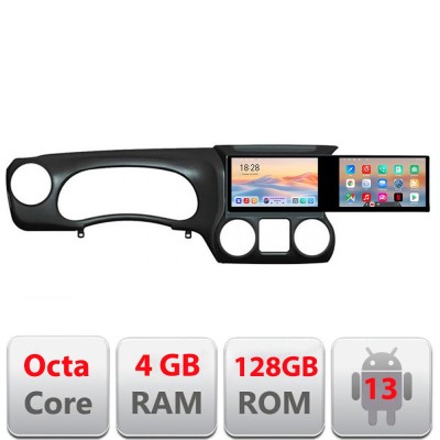 Navigatie Jeep Wrangler 2014-2016 Edotec 2 ecrane 8 core 4+128 21.6 inch Incell android Wifi 5Ghz gps internet Kit-wr-15 CarStore Technology foto