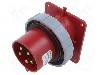 Conector alimentare AC, IEC 60309, IP67, IP69K, 32A, 415V, 415V AC, 5 pini, AMPHENOL - 2CMA166664R1000