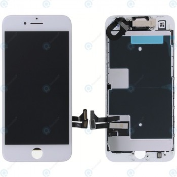 Modul display LCD + Digitizer cu piese mici grad A+ alb pentru iPhone 8 iPhone SE 2020 foto