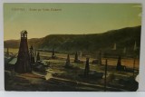 CAMPINA, CAMP DE SONDE PE VALEA PRAHOVEI , CARTE POSTALA ILUSTRATA , INCEPUT DE SECOL XX