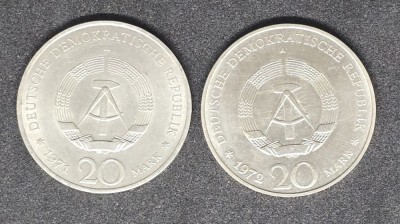 20 Mark Germania 1971 + 1972 foto
