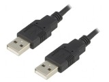 Cablu USB 2.0 A-A 1m negru