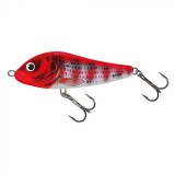Vobler Salmo Rattlin&#039; Slider 11cm culoare Holo Red Head Striper
