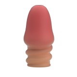 Manșon PRETTY LOVE Jeremy, pentru &icirc;ngroșarea penisului, &icirc;nt&acirc;rzierea ejaculării și stimulare, din TPR, culoarea pielii