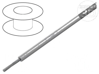 Cablu litat 16AWG TFE gri 600V 152m fără clasificare CPR foto