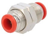 Conector Push-in AIGNEP M16x1, Tub 8mm, Alama Nichelata, Aer Comprimat/Vacuum, Cod 50050-8