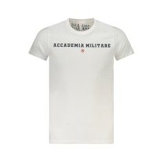 ACCADEMIA MILITARE Tricou barbati, cu imprimeu central, Regular fit, Alb, S