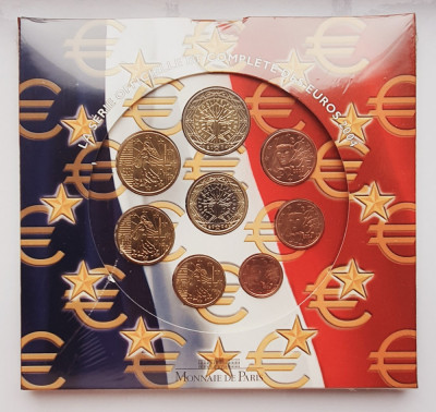 M01 Franta set monetarie EURO 8 monede 2004 - sigilat - UNC foto
