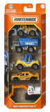 MATCHBOX SET 5 MASINUTE METALICE MBX CONSTRUCTION V SCARA 1:64, Mattel