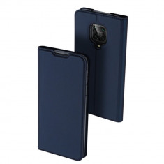 Husa Xiaomi Redmi Note 9 Pro / Xiaomi Redmi Note 9S, Flip / Book, Stand si Buzunar Card, DUX DUCIS, Piele, Albastru foto