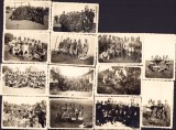 M691 Lot de 13 fotografii cu elevi militari rom&acirc;ni, Ploiești, perioada interbelică