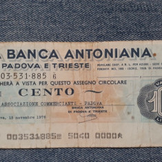 100 Lire 1976 Italia La Banca Antoniana di Padova e Trieste cec