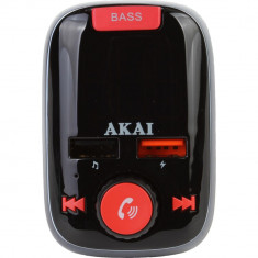 Modulator FM Akai FMT-74BT cu bluetooth , TF Card , AUX in/out, 2 x USB, functie player MP3 foto