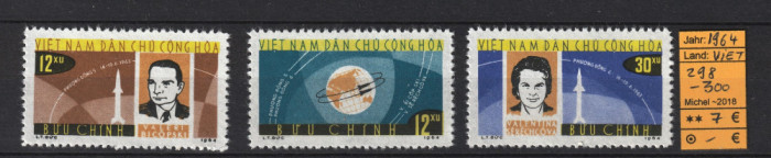 Vietnam, 1964 | Zbor &icirc;n grup Vostok 5+6, Tereshkova - Cosmos | MNH | aph