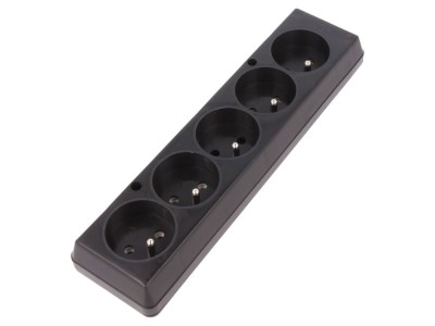 Conector AC mamă Spliter 2P+PE negru foto