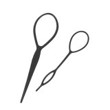 Cumpara ieftin Set 2 accesorii pentru par, pentru impletire, plastic, negru