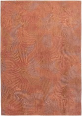 Covor Model Meditation Coral 9230, Marime 140 x 200 cm, Caramiziu, Ruginiu, Antiderapant, Antialergic, Poliester si Latex, Living, Dormitor, Sufrageri foto