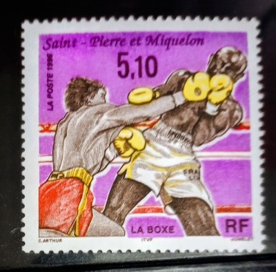 Saint Pierre et Miquelon 1996 sport, box serie 1v. mnh foto