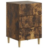 vidaXL Dulap de noapte Stejar fumuriu 43 x 41 x 66,5 cm Lemn prelucrat 894560