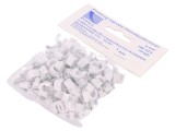 Clemă albă pentru cablu rotund, 7mm, 100 buc.