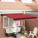 vidaXL Cortina Retractabilă Roșu 300 x 250 cm Stofă și Metal 3330155