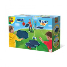 Joc de petrecere exterior copii 2 in 1 - Tenis si frisbee