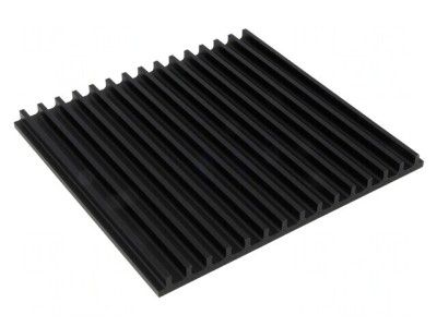 Radiator extrudat cu aripioare negru 150x159x10mm foto