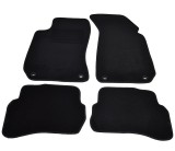 Covorase mocheta VW Passat B5 cu fixare in podea OVALA 10/2000-2/2005 Negru, set de 4 bucati Kft Auto, AutoLux