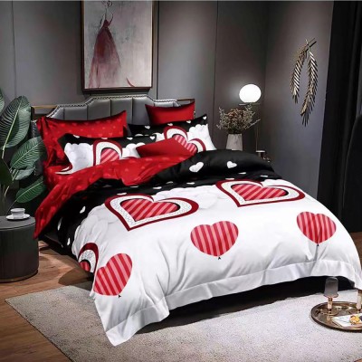 Lenjerie pat dublu,bumbac finet,6 piese,cearceaf normal 220x240cm, cearceaf pilota 200x220cm, 2 fete de perna 50x70, 2 fete de perna 70x70-M175 foto