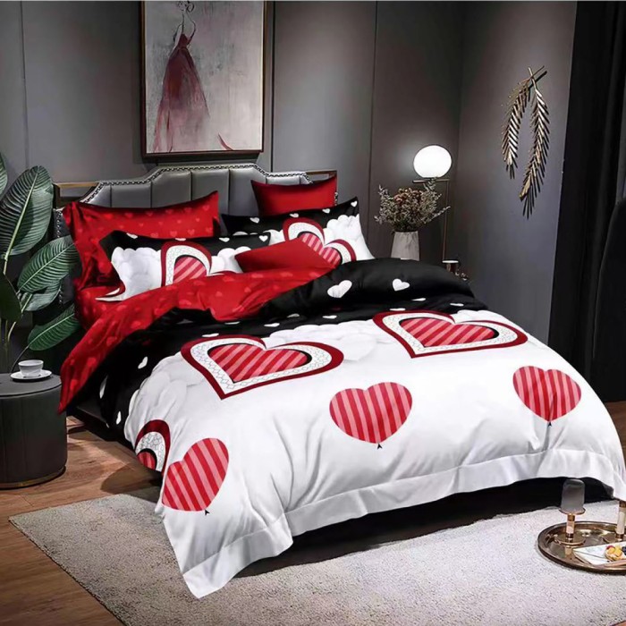 Lenjerie pat dublu,bumbac finet,6 piese,cearceaf normal 220x240cm, cearceaf pilota 200x220cm, 2 fete de perna 50x70, 2 fete de perna 70x70-M175