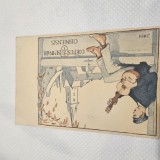 Carte postala foarte rara COETUS SEMINARII CIBIENSIS , asociatia studentilor evanghelici ( sasi ) din Sibiu , semnata de studentii din Fratie pe verso
