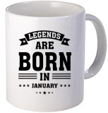Cana alba personalizata Legends are born in January, INOVATIX&reg;. 330ml