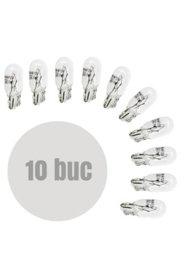 Bec de poziție W5W - T10 12V 5W - Set de 10 - foto
