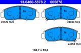 ATE 13.0460-5878.2 set placute frana,frana disc