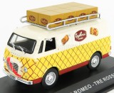 Macheta metalica Alfa Romeo Romeo 1 van Tre Rossi 1960 1:43 crem galben