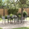 VidaXL Set de masă pentru grădină 7 pcs Antracit Oțel 3379286