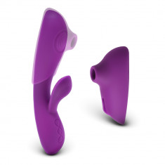 Vibrator Extra Pleasure Vibrating&Tapping&Sucking 12 Moduri Silicon Mov 22 cm Passion Labs