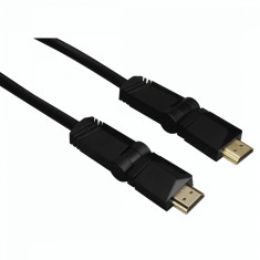 Cablu Hama 12211 HDMI de mare viteza cu Ethernet mufa rotativa 1.5 m Negru foto