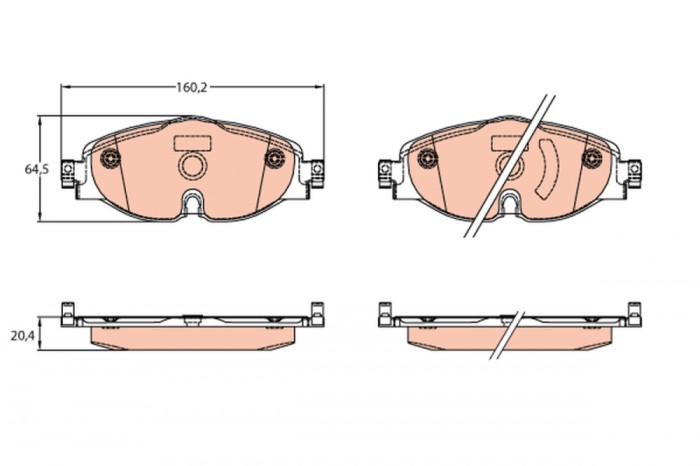 TRW GDB2143 set placute frana,frana disc