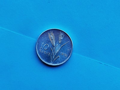 10 Kurus 1976 Turcia-Aluminiu-in realitate arata bine!! foto