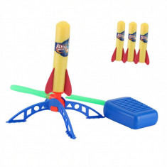 Jucarie pentru copii, Flippy, lansator rachete cu piciorul, 3 rachete fara lumini foto