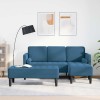 VidaXL Set de canapea 2 pcs albastru 173 x 131 x 67 cm Catifea