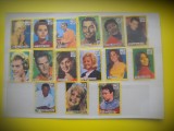 HOPCT LOT NR 13 ACTORI SI ARTISTI CELEBRI- -15 ETICHETE VECHI CHIBRITURI-FILUMENIE-OLANDA