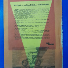 1985 Reclamă bicicletă PEGAS comunism 24x16 cm copilarie epoca de aur pionier