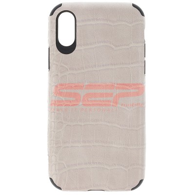 Toc TPU Leather Crocodile Apple iPhone X / XS Grey foto