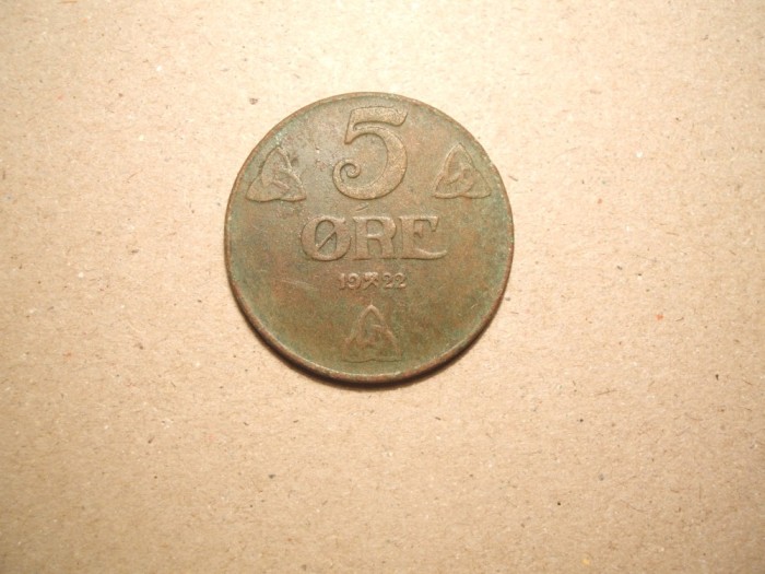 NORVEGIA 5 ORE 1922