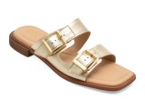 Cumpara ieftin Papuci CLARKS aurii, ARIANY BAY, din piele naturala
