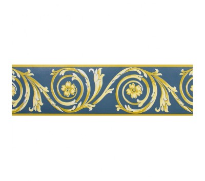 Bordura decorativa, autoadeziva, albastru, auriu, DM-Fix, DM-B1009 foto