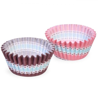 Forme de Copt, Cupcake, Model Maro și Roz cu Inel Ciel, Diametru 6cm, Set 150buc foto