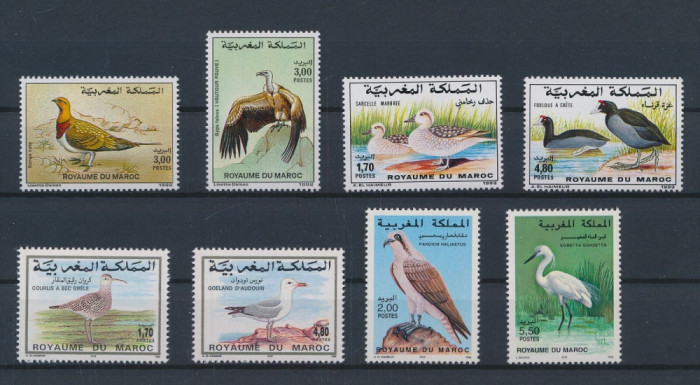 MAROC-PASARI-1992-1996-Serii de cate 2 timbre nestampilate din 1992-93-94-96